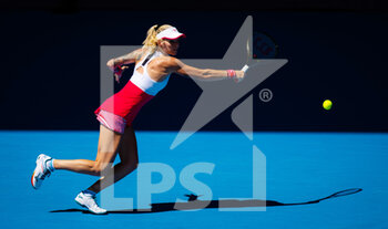 2023-01-17 - Tereza Martincova of the Czech Republic in action against Aryna Sabalenka of Belarus during the first round of the 2023 Australian Open, Grand Slam tennis tournament on January 17, 2023 in Melbourne, Australia - TENNIS - WTA - AUSTRALIA OPEN 2023 - WEEK 1 - INTERNATIONALS - TENNIS
