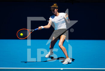 2023-01-17 - Kaherine Sebov of Canada in action against Caroline Garcia of France during the first round of the 2023 Australian Open, Grand Slam tennis tournament on January 17, 2023 in Melbourne, Australia - TENNIS - WTA - AUSTRALIA OPEN 2023 - WEEK 1 - INTERNATIONALS - TENNIS