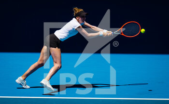 2023-01-17 - Kaherine Sebov of Canada in action against Caroline Garcia of France during the first round of the 2023 Australian Open, Grand Slam tennis tournament on January 17, 2023 in Melbourne, Australia - TENNIS - WTA - AUSTRALIA OPEN 2023 - WEEK 1 - INTERNATIONALS - TENNIS