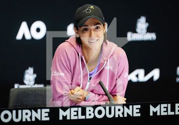 2023-01-17 - Caroline Garcia of France talks to the media after the first round of the 2023 Australian Open, Grand Slam tennis tournament on January 17, 2023 in Melbourne, Australia - TENNIS - WTA - AUSTRALIA OPEN 2023 - WEEK 1 - INTERNATIONALS - TENNIS