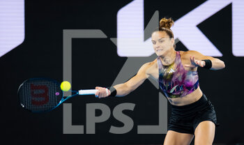2023-01-18 - Maria Sakkari of Greece in action against Diana Shnaider of Russia during the second round of the 2023 Australian Open, Grand Slam tennis tournament on January 18, 2023 in Melbourne, Australia - TENNIS - WTA - AUSTRALIA OPEN 2023 - WEEK 1 - INTERNATIONALS - TENNIS