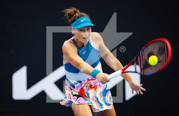 2023-01-18 - Tatjana Maria of Germany in action against Lucrezia Stefanini of Italy during the first round of the 2023 Australian Open, Grand Slam tennis tournament on January 18, 2023 in Melbourne, Australia - TENNIS - WTA - AUSTRALIA OPEN 2023 - WEEK 1 - INTERNATIONALS - TENNIS