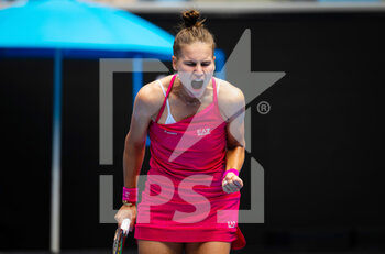 2023-01-20 - Veronika Kudermetova of Russia in action against Katie Volynets of the United States during the second round of the 2023 Australian Open, Grand Slam tennis tournament on January 19, 2023 in Melbourne, Australia - TENNIS - WTA - AUSTRALIA OPEN 2023 - WEEK 1 - INTERNATIONALS - TENNIS
