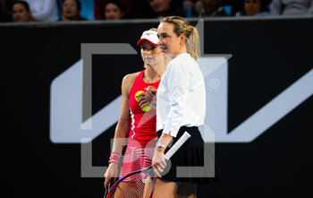 2023-01-20 - Donna Vekic of Croatia playing doubles with Tereza Martincova of the Czech Republic at the 2023 Australian Open, Grand Slam tennis tournament on January 19, 2023 in Melbourne, Australia - TENNIS - WTA - AUSTRALIA OPEN 2023 - WEEK 1 - INTERNATIONALS - TENNIS