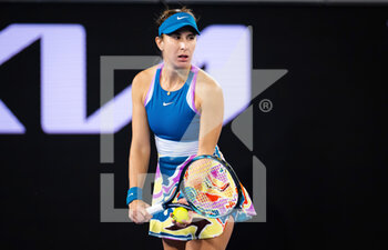2023-01-20 - Belinda Bencic of Switzerland in action against Claire Liu of the United States during the second round of the 2023 Australian Open, Grand Slam tennis tournament on January 19, 2023 in Melbourne, Australia - TENNIS - WTA - AUSTRALIA OPEN 2023 - WEEK 1 - INTERNATIONALS - TENNIS