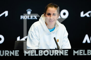 2023-01-20 - Belinda Bencic of Switzerland talks to the media after the second round Claire Liu of the United States at the 2023 Australian Open, Grand Slam tennis tournament on January 19, 2023 in Melbourne, Australia - TENNIS - WTA - AUSTRALIA OPEN 2023 - WEEK 1 - INTERNATIONALS - TENNIS