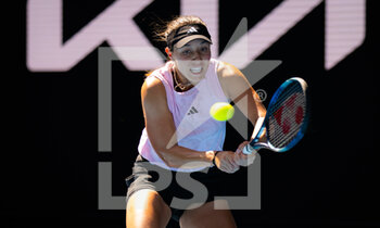 2023-01-20 - Jessica Pegula of the United States in action against Marta Kostyuk of Ukraine during the third round of the 2023 Australian Open, Grand Slam tennis tournament on January 20, 2023 in Melbourne, Australia - TENNIS - WTA - AUSTRALIA OPEN 2023 - WEEK 1 - INTERNATIONALS - TENNIS