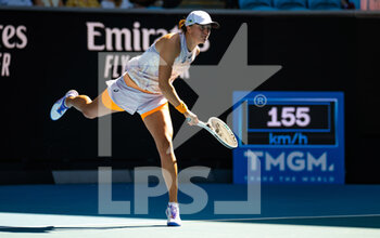 2023-01-20 - Iga Swiatek of Poland in action against Cristina Bucsa of Spain during the third round of the 2023 Australian Open, Grand Slam tennis tournament on January 20, 2023 in Melbourne, Australia - TENNIS - WTA - AUSTRALIA OPEN 2023 - WEEK 1 - INTERNATIONALS - TENNIS