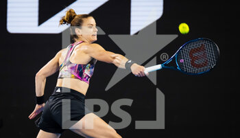 2023-01-20 - Maria Sakkari of Greece in action against Lin Zhu of China during the third round of the 2023 Australian Open, Grand Slam tennis tournament on January 20, 2023 in Melbourne, Australia - TENNIS - WTA - AUSTRALIA OPEN 2023 - WEEK 1 - INTERNATIONALS - TENNIS
