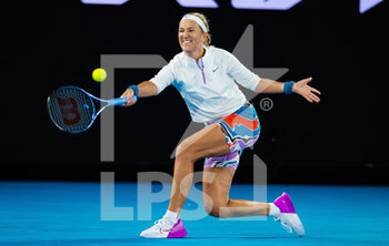 23/01/2023 - Victoria Azarenka of Belarus in action against Lin Zhu of China during the fourth round of the 2023 Australian Open, Grand Slam tennis tournament on January 22, 2023 in Melbourne, Australia - TENNIS - WTA - AUSTRALIA OPEN 2023 - WEEK 1 - INTERNAZIONALI - TENNIS