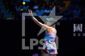 2023-01-23 - Belinda Bencic of Switzerland in action against Aryna Sabalenka of Belarus during the fourth round of the 2023 Australian Open, Grand Slam tennis tournament on January 23, 2023 in Melbourne, Australia - TENNIS - AUSTRALIA OPEN 2023 - WEEK 2 - INTERNATIONALS - TENNIS