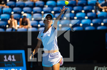 23/01/2023 - Shuai Zhang of China in action against Karolina Pliskova of the Czech Republic during the fourth round of the 2023 Australian Open, Grand Slam tennis tournament on January 23, 2023 in Melbourne, Australia - TENNIS - AUSTRALIA OPEN 2023 - WEEK 2 - INTERNAZIONALI - TENNIS
