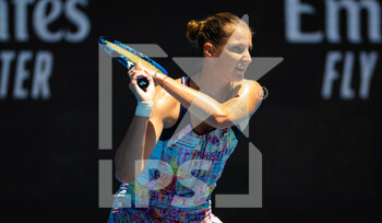 2023-01-23 - Karolina Pliskova of the Czech Republic in action against Shuai Zhang of China during the fourth round of the 2023 Australian Open, Grand Slam tennis tournament on January 23, 2023 in Melbourne, Australia - TENNIS - AUSTRALIA OPEN 2023 - WEEK 2 - INTERNATIONALS - TENNIS