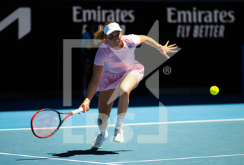 23/01/2023 - Donna Vekic of Croatia in action against Linda Fruhvirtova of the Czech Republic during the fourth round of the 2023 Australian Open, Grand Slam tennis tournament on January 23, 2023 in Melbourne, Australia - TENNIS - AUSTRALIA OPEN 2023 - WEEK 2 - INTERNAZIONALI - TENNIS