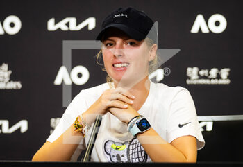 2023-01-23 - Linda Fruhvirtova of the Czech Republic talks to the media after the fourth round of the 2023 Australian Open, Grand Slam tennis tournament on January 23, 2023 in Melbourne, Australia - TENNIS - AUSTRALIA OPEN 2023 - WEEK 2 - INTERNATIONALS - TENNIS