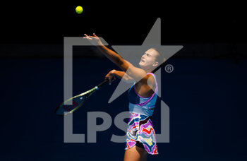 2023-01-25 - Aryna Sabalenka of Belarus in action against Donna Vekic of Croatia during the quarter-final of the 2023 Australian Open, Grand Slam tennis tournament on January 25, 2023 in Melbourne, Australia - TENNIS - AUSTRALIA OPEN 2023 - WEEK 2 - INTERNATIONALS - TENNIS