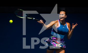 2023-01-25 - Aryna Sabalenka of Belarus in action against Donna Vekic of Croatia during the quarter-final of the 2023 Australian Open, Grand Slam tennis tournament on January 25, 2023 in Melbourne, Australia - TENNIS - AUSTRALIA OPEN 2023 - WEEK 2 - INTERNATIONALS - TENNIS