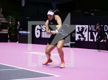 2023-01-29 - Ana Konjuh (CRO) in action against Simona Waltert (SUI) during the Open 6E Sens - Metropole de Lyon, WTA 250 tennis tournament on January 29, 2023 at Palais des Sports de Gerland in Lyon, France - TENNIS - WTA - OPEN 6E SENS 2023 - INTERNATIONALS - TENNIS