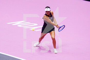 2023-01-30 - Camila Osorio (COL) in action against Alize Cornet (FRA) during the Open 6E Sens - Metropole de Lyon, WTA 250 tennis tournament on January 30, 2023 at Palais des Sports de Gerland in Lyon, France - TENNIS - WTA - OPEN 6E SENS 2023 - INTERNATIONALS - TENNIS