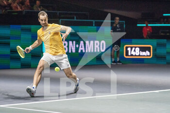 2023-02-13 - Richard Gasquet of France in action against Pablo Carreno Busta of Spain during the ABN Amro Open 2023, ATP 500 tennis tournament on February 13, 2023 in Rotterdam, Netherlands - TENNIS - ATP - ABN AMRO OPEN 2023 - INTERNATIONALS - TENNIS