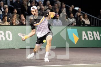 2023-02-14 - Tallon Griekspoor of The Netherlands in action against Mikael Ymer of Sweden during the ABN Amro Open 2023, ATP 500 tennis tournament on February 14, 2023 in Rotterdam, Netherlands - TENNIS - ATP - ABN AMRO OPEN 2023 - INTERNATIONALS - TENNIS
