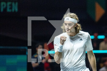 2023-02-14 - Stefanos Tsitsipas of Greece in action against Emil Ruusuvuori of Finland during the ABN Amro Open 2023, ATP 500 tennis tournament on February 14, 2023 in Rotterdam, Netherlands - TENNIS - ATP - ABN AMRO OPEN 2023 - INTERNATIONALS - TENNIS
