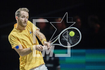 2023-02-15 - Constant Lestienne of France in action against Holger Rune of Denmark during the ABN Amro Open 2023, ATP 500 tennis tournament on February 15, 2023 in Rotterdam, Netherlands - TENNIS - ATP - ABN AMRO OPEN 2023 - INTERNATIONALS - TENNIS