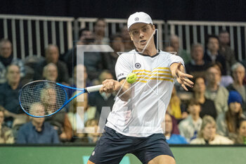 2023-02-15 - Tim van Rijthoven of The Netherlands in action against Maxime Cressy of USA during the ABN Amro Open 2023, ATP 500 tennis tournament on February 15, 2023 in Rotterdam, Netherlands - TENNIS - ATP - ABN AMRO OPEN 2023 - INTERNATIONALS - TENNIS