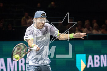 2023-02-15 - Alex de Minaur of Australia in action against Andrey Rublev of Russia during the ABN Amro Open 2023, ATP 500 tennis tournament on February 15, 2023 in Rotterdam, Netherlands - TENNIS - ATP - ABN AMRO OPEN 2023 - INTERNATIONALS - TENNIS