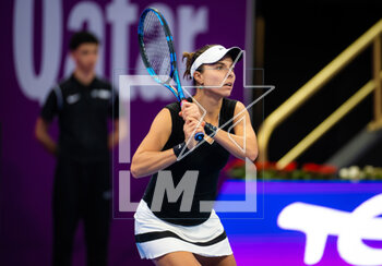 2023-02-14 - Viktoriya Tomova of Bulgaria in action against Belinda Bencic of Switzerland during the first round of the 2023 Qatar Totalenergies Open, WTA 500 tennis tournament on February 14, 2023 in Doha, Qatar - TENNIS - WTA - QATAR TOTALENERGIES OPEN 2023 - INTERNATIONALS - TENNIS