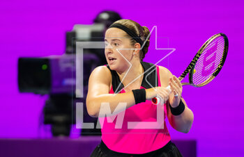 2023-02-15 - Jelena Ostapenko of Latvia in action during the second round of the 2023 Qatar Totalenergies Open, WTA 500 tennis tournament on February 15, 2023 in Doha, Qatar - TENNIS - WTA - QATAR TOTALENERGIES OPEN 2023 - INTERNATIONALS - TENNIS