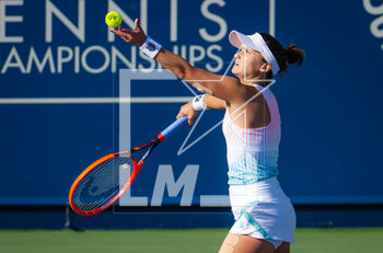 2023-02-17 - Lauren Davis of the United States in action against Anna Danilina of Kazakhstan during the first qualifications round of the 2023 Dubai Duty Free Tennis Championships WTA 1000 tennis tournament on February 17, 2023 in Dubai, UAE - TENNIS - WTA - DUBAI DUTY FREE 2023 - INTERNATIONALS - TENNIS