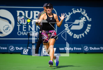 21/02/2023 - Jessica Pegula of the United States in action against Viktoriya Tomova of Bulgaria during the second round of the 2023 Dubai Duty Free Tennis Championships WTA 1000 tennis tournament on February 21, 2023 in Dubai, UAE - TENNIS - WTA - DUBAI DUTY FREE 2023 - INTERNAZIONALI - TENNIS
