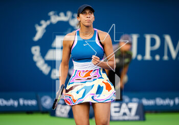 23/02/2023 - Madison Keys of the United States in action during the quarter-final of the 2023 Dubai Duty Free Tennis Championships WTA 1000 tennis tournament on February 23, 2023 in Dubai, UAE - TENNIS - WTA - DUBAI DUTY FREE 2023 - INTERNAZIONALI - TENNIS