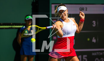 07/03/2023 - Dalma Galfi of Hungary in action during the final qualifications round of the 2023 BNP Paribas Open, WTA 1000 tennis tournament on March 7, 2023 in Indian Wells, USA - TENNIS - WTA - BNP PARIBAS OPEN 2023 - INTERNAZIONALI - TENNIS