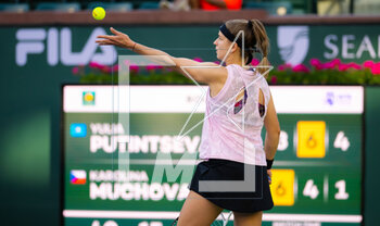 09/03/2023 - Karolina Muchova of the Czech Republic in action during the first round of the 2023 BNP Paribas Open, WTA 1000 tennis tournament on March 9, 2023 in Indian Wells, USA - TENNIS - WTA - BNP PARIBAS OPEN 2023 - INTERNAZIONALI - TENNIS