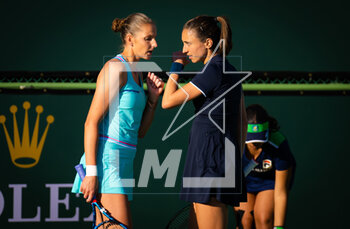 09/03/2023 - Karolina Pliskova of the Czech Republic playing doubles with Petra Martic at the 2023 BNP Paribas Open, WTA 1000 tennis tournament on March 9, 2023 in Indian Wells, USA - TENNIS - WTA - BNP PARIBAS OPEN 2023 - INTERNAZIONALI - TENNIS