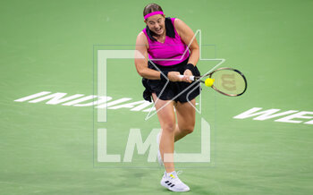12/03/2023 - Jelena Ostapenko of Latvia in action during the third round of the 2023 BNP Paribas Open, WTA 1000 tennis tournament on March 12, 2023 in Indian Wells, USA - TENNIS - WTA - BNP PARIBAS OPEN 2023 - INTERNAZIONALI - TENNIS