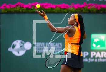 12/03/2023 - Coco Gauff of the United States in action during the third round of the 2023 BNP Paribas Open, WTA 1000 tennis tournament on March 12, 2023 in Indian Wells, USA - TENNIS - WTA - BNP PARIBAS OPEN 2023 - INTERNAZIONALI - TENNIS