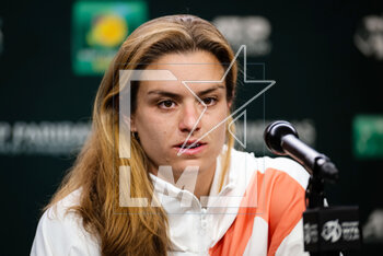 12/03/2023 - Maria Sakkari of Greece talks to the media after the third round of the 2023 BNP Paribas Open, WTA 1000 tennis tournament on March 12, 2023 in Indian Wells, USA - TENNIS - WTA - BNP PARIBAS OPEN 2023 - INTERNAZIONALI - TENNIS