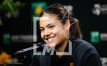 13/03/2023 - Emma Raducanu of Great Britain talks to the media after the third round of the 2023 BNP Paribas Open, WTA 1000 tennis tournament on March 13, 2023 in Indian Wells, USA - TENNIS - WTA - BNP PARIBAS OPEN 2023 - INTERNAZIONALI - TENNIS
