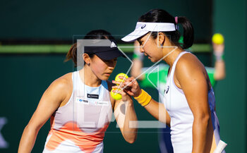 13/03/2023 - Miyu Kato of Japan & Aldila Sutjiadi of Indonesia in action during the second doubles round of the 2023 BNP Paribas Open, WTA 1000 tennis tournament on March 13, 2023 in Indian Wells, USA - TENNIS - WTA - BNP PARIBAS OPEN 2023 - INTERNAZIONALI - TENNIS