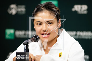14/03/2023 - Emma Raducanu of Great Britain talks to the media after the fourth round of the 2023 BNP Paribas Open, WTA 1000 tennis tournament on March 14, 2023 in Indian Wells, USA - TENNIS - WTA - BNP PARIBAS OPEN 2023 - INTERNAZIONALI - TENNIS