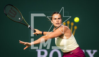 17/03/2023 - Aryna Sabalenka of Belarus in action against Maria Sakkari of Greece during the semi-final of the 2023 BNP Paribas Open, WTA 1000 tennis tournament on March 17, 2023 in Indian Wells, USA - TENNIS - WTA - BNP PARIBAS OPEN 2023 - INTERNAZIONALI - TENNIS