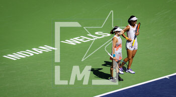 17/03/2023 - Miyu Kato of Japan & Aldila Sutjiadi of Indonesia in action during the doubles semi-final of the 2023 BNP Paribas Open, WTA 1000 tennis tournament on March 17, 2023 in Indian Wells, USA - TENNIS - WTA - BNP PARIBAS OPEN 2023 - INTERNAZIONALI - TENNIS