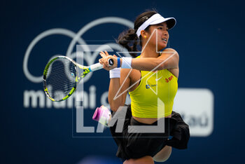 2023-03-21 - Alexandra Eala of the Philippines in action during the first round at the 2023 Miami Open, WTA 1000 tennis tournament on March 21, 2023 in Miami, USA - TENNIS - WTA - 2023 MIAMI OPEN - INTERNATIONALS - TENNIS