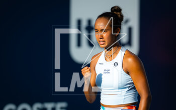 2023-03-22 - Leylah Fernandez of Canada in action during the first round of the 2023 Miami Open, WTA 1000 tennis tournament on March 22, 2023 in Miami, USA - TENNIS - WTA - 2023 MIAMI OPEN - INTERNATIONALS - TENNIS