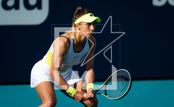 2023-03-22 - Lesia Tsurenko of Ukraine in action during the first round of the 2023 Miami Open, WTA 1000 tennis tournament on March 22, 2023 in Miami, USA - TENNIS - WTA - 2023 MIAMI OPEN - INTERNATIONALS - TENNIS