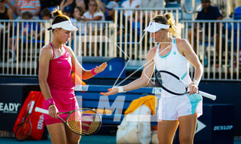 2023-03-25 - Veronika Kudermetova of Russia & Liudmila Samsonova of Russia playing doubles at the 2023 Miami Open, WTA 1000 tennis tournament on March 25, 2023 in Miami, USA - TENNIS - WTA - 2023 MIAMI OPEN - INTERNATIONALS - TENNIS