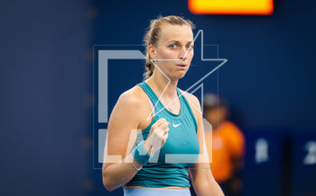 2023-03-27 - Petra Kvitova of the Czech Republic in action during the fourth round of the 2023 Miami Open, WTA 1000 tennis tournament on March 27, 2023 in Miami, USA - TENNIS - WTA - 2023 MIAMI OPEN - INTERNATIONALS - TENNIS